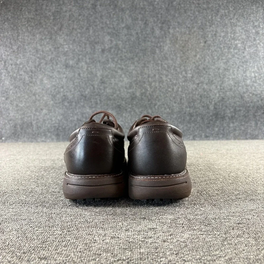 Mozo Shoes Mens Size 13 Brown Leather Slip Resistant Lace Up Work Sneakers